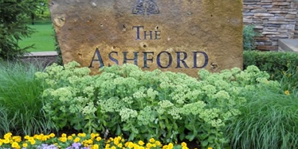 Ashford Sign and Flowers