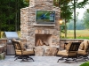 Brick Paver Patio and Brick Fireplace